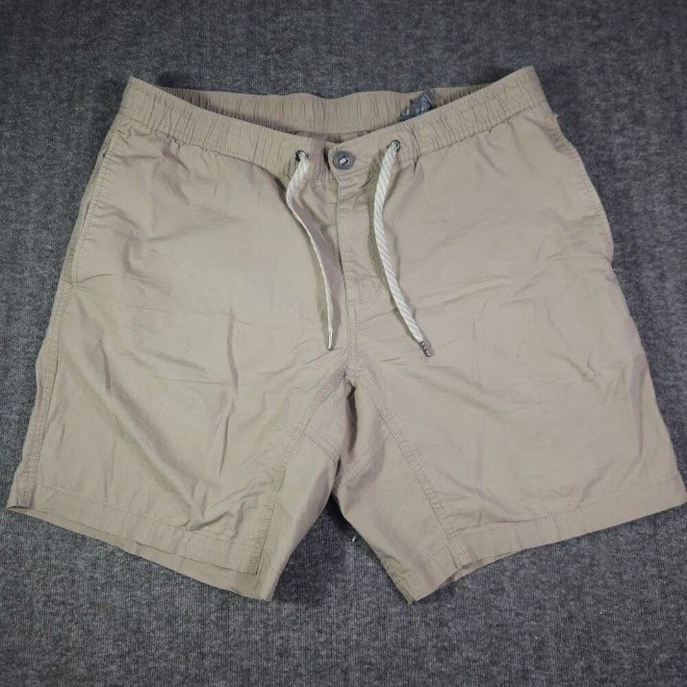 Vuori Ripstop Shorts Pockets Mens XL V370 Drawstring Elastic Waist Hike Casual